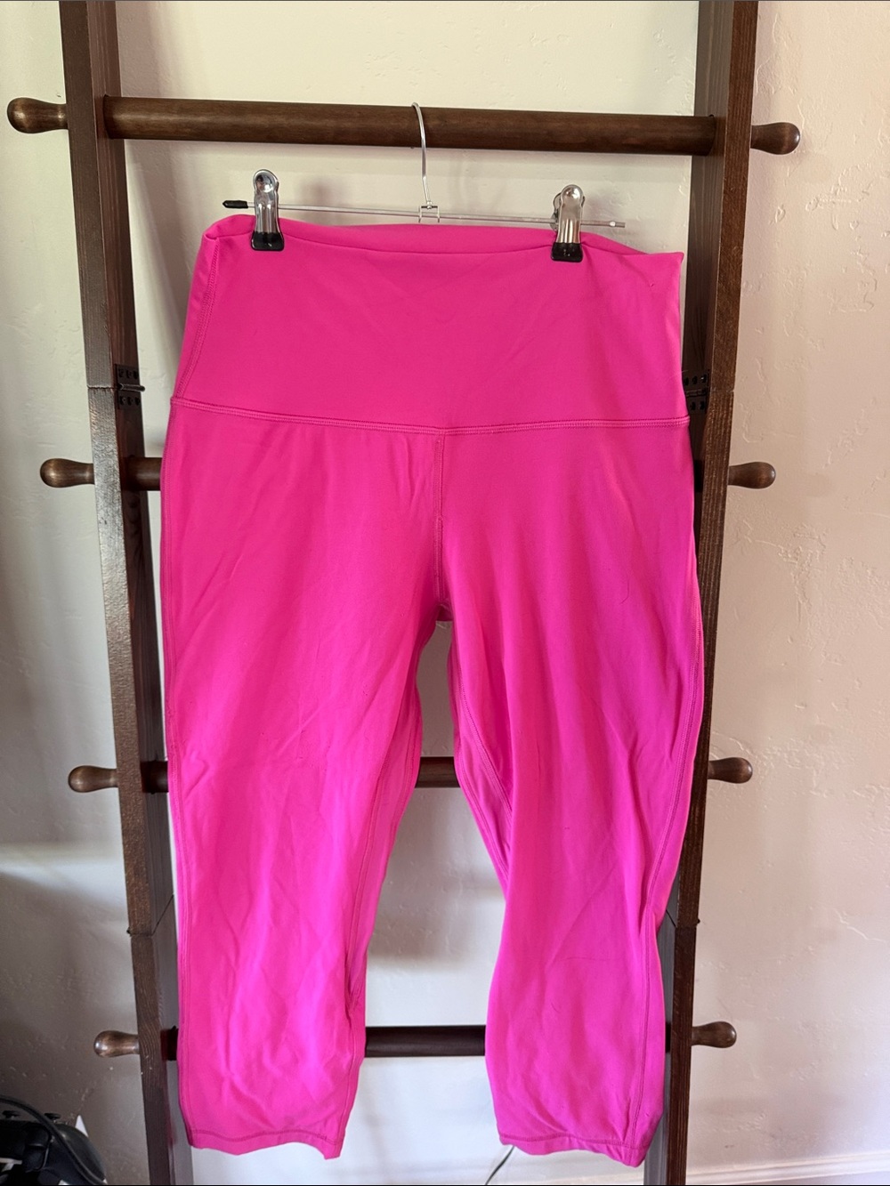 lululemon athletica Bright Pink High-Waist Cropped Leggings